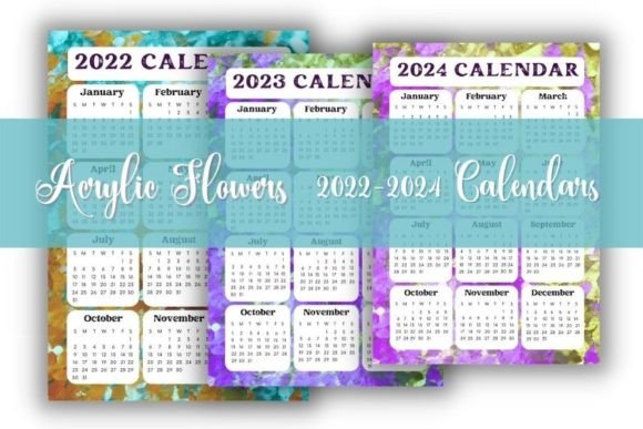 2022-2024 Calendar Pages Acrylic Flowers: A Stylish and Practical Addition to Your Creative Projects