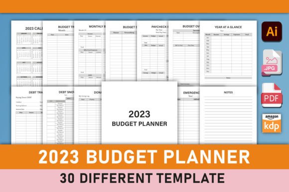 Editable 2023 Budget Planner for KDP
