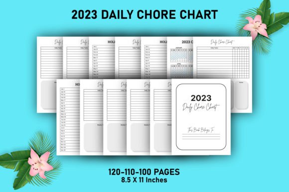 Editable 2023 Daily Chore Chart for KDP