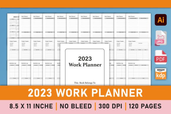 Editable 2023 Work Planner for KDP