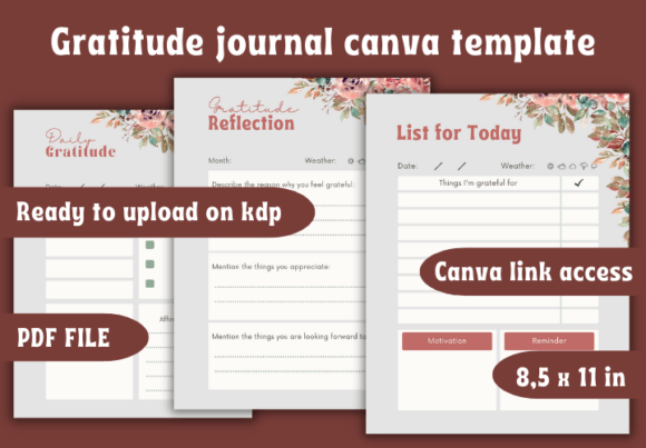 Enhance Your Daily Gratitude with a Customizable Canva Gratitude Journal Template