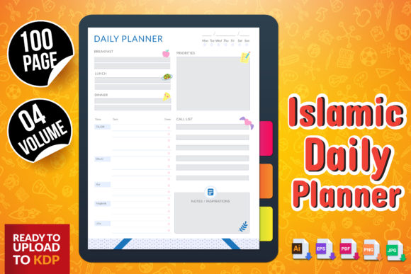 Islamic Daily Planner Print Ready V-04: A Comprehensive Tool for Productive Living
