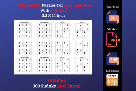 Unlocking Creativity and Learning with 6000 Sudoku 4 X 4 for Kids Volume 8