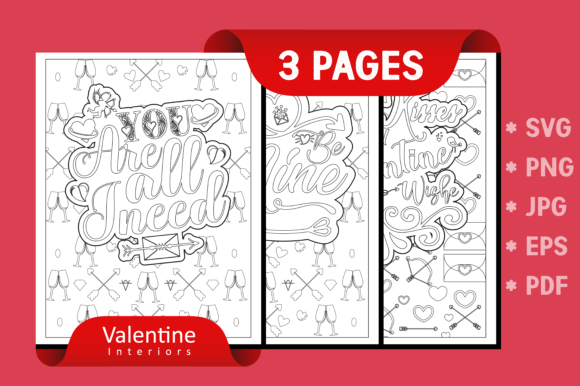 Valentine Coloring Page KDP Interior PDF: A Creative and Versatile Resource