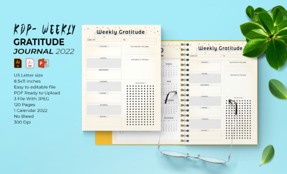 Weekly Gratitude Journal – KDP Interior: A Tool for Mindful Reflection